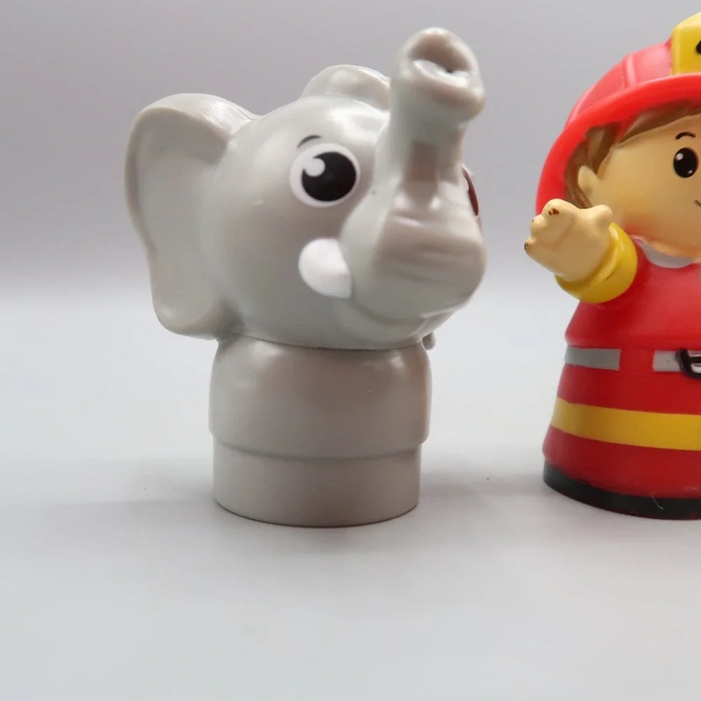Mega Blok Chunky Figures Set Fireman Farmer Elephant People Preschool Toys lot 6